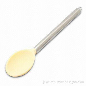 Silicone Scoop with Stainless Steel Handle, Customized Designs and Colors Accepted